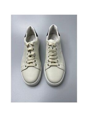 Salvatore Ferragamo Pierre Leather Sneakers White Men’s Size 8 $595